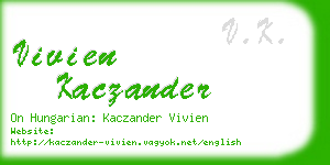 vivien kaczander business card